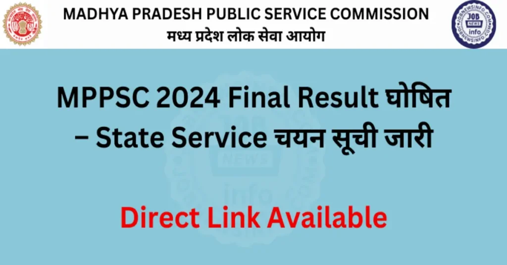 MPPSC 2024 Final Result घोषित