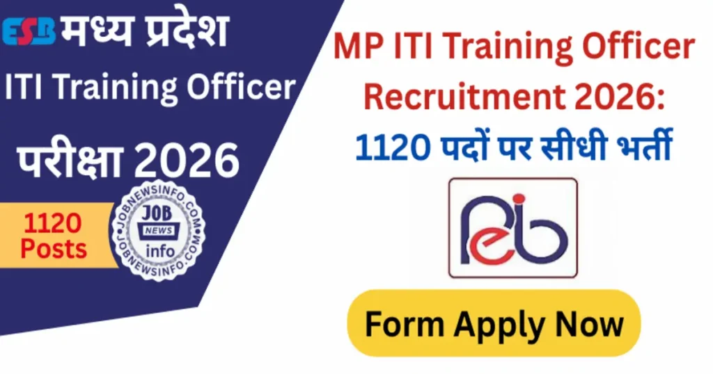MP ITI Training Officer Recruitment 2026