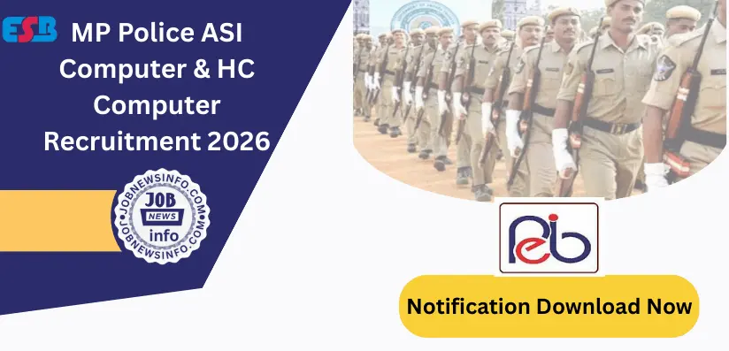 MP Police ASI Computer & HC Computer Recruitment 2026 Notification