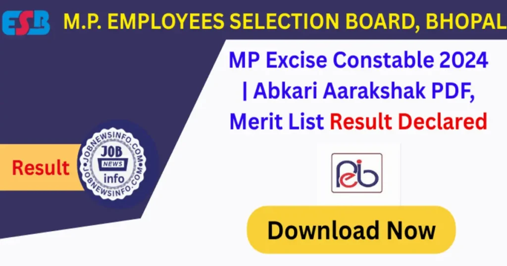MP Excise Constable Result