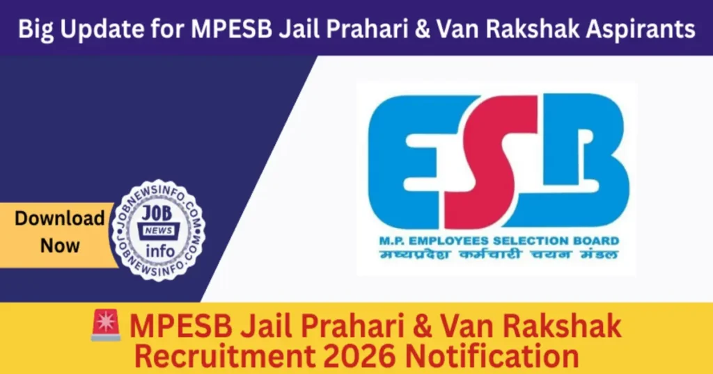 MPESB Jail Prahari & Van Rakshak Recruitment 2026